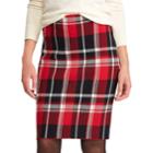 Women's Chaps Plaid Pencil Skirt, Size: Xl, Red