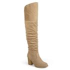 Journee Collection Kaison Women's Over-the-knee Boots, Size: Medium (8), Light Grey