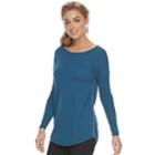 Petite Apt. 9&reg; Sparkle Boatneck Sweater, Women's, Size: M Petite, Dark Blue