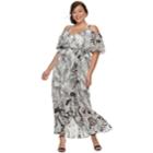 Plus Size Chaya Cold-shoulder Wrap Maxi, Women's, Size: 24 W, Light Grey