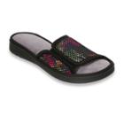 Dearfoams Women's Active Mesh Slide Slippers, Size: Small, Black
