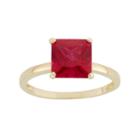 Lab-created Ruby 10k Gold Ring, Women's, Size: 8, Red