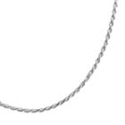 Sterling Silver Rope Chain Necklace - 20-in, Women's, Size: 20, Grey
