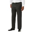 Big & Tall J.m. Haggar Premium Classic-fit Sharkskin Stretch Flat-front Suit Pants, Men's, Size: 46x34, Dark Grey