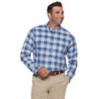 Big & Tall Izod Newport Classic-fit Plaid Oxford Button-down Shirt, Men's, Size: 4xb, Blue