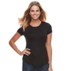 Women's Apt. 9&reg; Crewneck Tee, Size: Xxl, Black