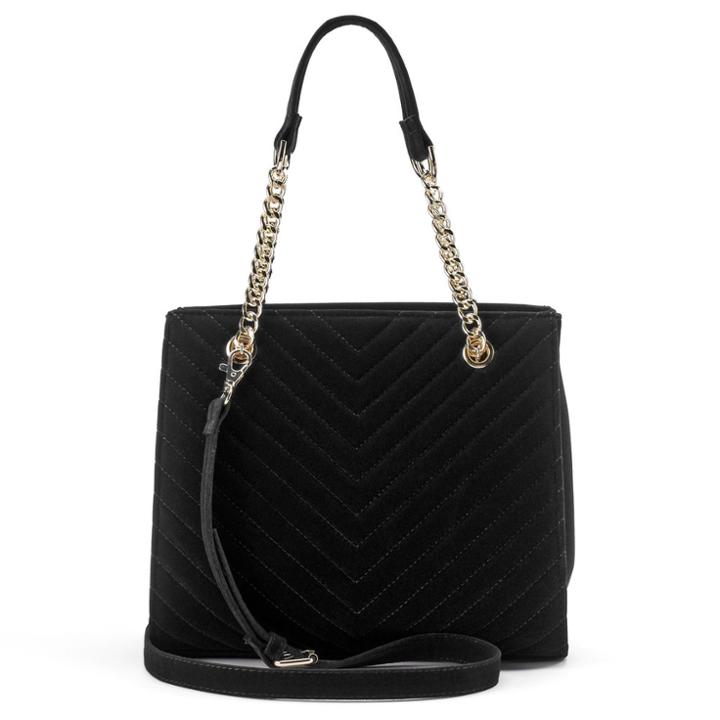 Apt. 9&reg; Sloan Quilted Velvet Satchel, Women's, Black