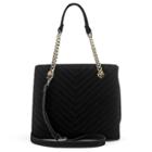 Apt. 9&reg; Sloan Quilted Velvet Satchel, Women's, Black