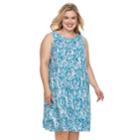 Plus Size Croft & Barrow&reg; Pleat Sleeveless Dress, Women's, Size: 3xl, Med Blue