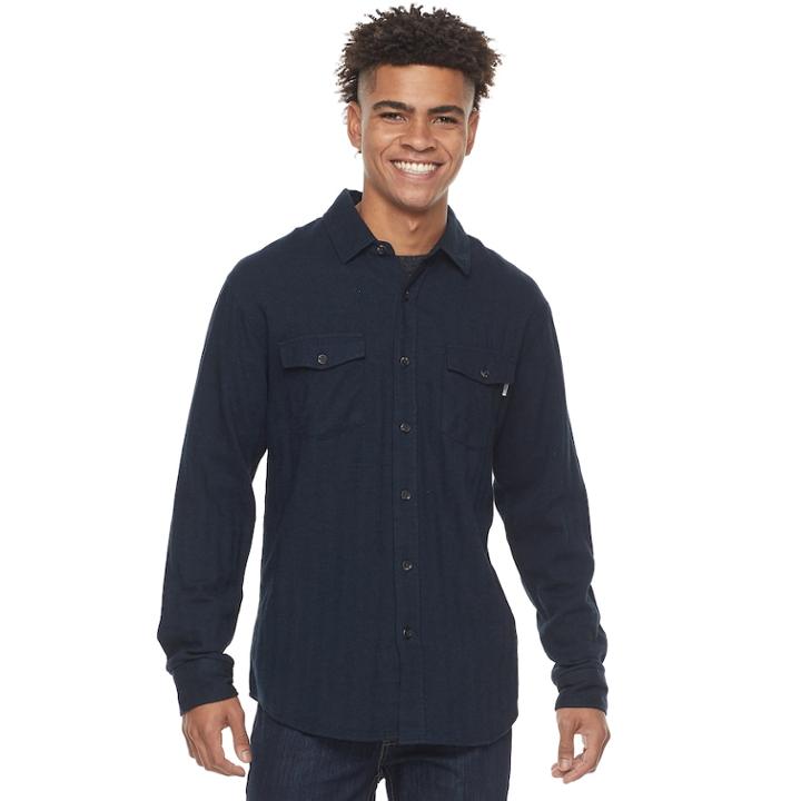 Men's Trinity Collective Rampart Flannel Button-down Shirt, Size: Xxl, Purple