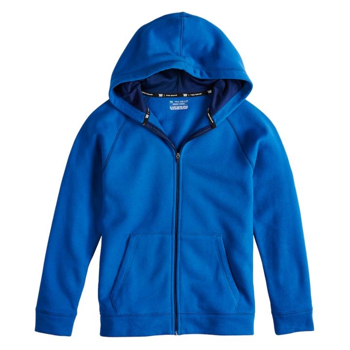 Boys 8-20 Tek Gear&reg; Ultra-soft Full-zip Hoodie, Size: L(14/16), Dark Blue