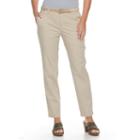 Petite Croft & Barrow&reg; Tapered Chino Pants, Women's, Size: 6p - Short, Lt Beige