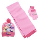 Girls 4-16 My Little Pony Twilight Sparkle, Rainbow Dash & Rarity Pom-pom Hat, Gloves And Scarf Set, Girl's, Pink
