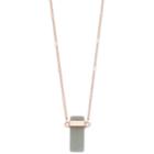 Lc Lauren Conrad Quartz Rectangle & Bar Pendant Necklace, Women's, Grey