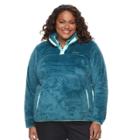 Plus Size Columbia Double Springs Fleece Pullover Sweatshirt, Women's, Size: 1xl, Lt Green