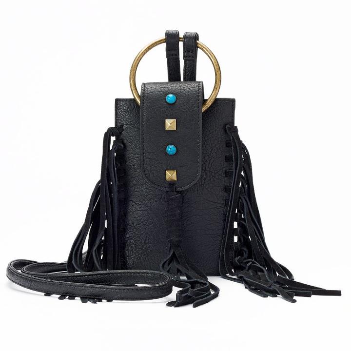 Mudd&reg; Studded Cell Phone Crossbody Bag, Women's, Black