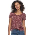 Women's Sonoma Goods For Life&trade; Essential V-neck Tee, Size: Small, Dark Red