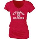 Women's Wisconsin Badgers Pass Rush Tee, Size: Small, Red