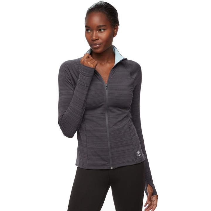 Women's Fila Sport&reg; Raglan Long Sleeve Jacket, Size: Xl, Grey