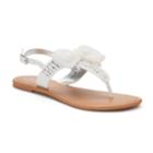 Women's Candie's&reg; Bow T-strap Sandals, Size: Medium, White