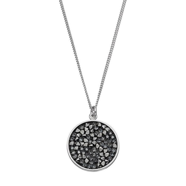 Simply Vera Vera Wang Disc Pendant With Swarovski Crystals, Women's, Black