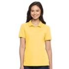 Women's Croft & Barrow&reg; Classic Solid Polo, Size: Medium, Med Yellow