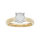 14k Gold 1 Carat T.w. Diamond Engagement Ring, Women's, Size: 9, White