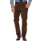 Men's Croft & Barrow&reg; Classic-fit 5-pocket Stretch Corduroy Pants, Size: 36x30, Med Brown