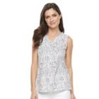 Women's Croft & Barrow&reg; Peasant Henley Tank, Size: Xxl, Oxford