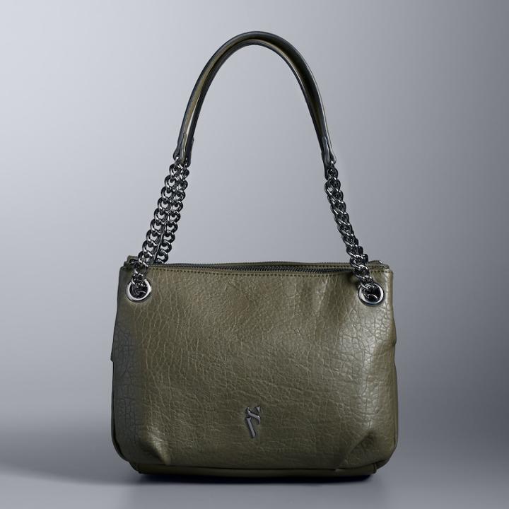 Simply Vera Vera Wang Brent Triple Entry Shoulder Bag, Women's, Med Green