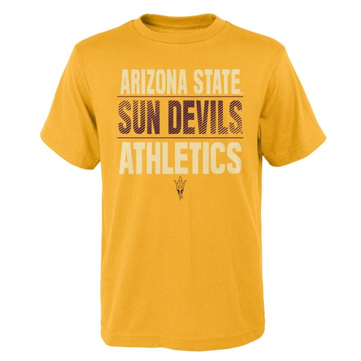 Boys' 4-18 Arizona State Sun Devils Light Streaks Tee, Size: 6-7, Gold