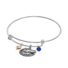 Fiora Sterling Silver Florida Gators Charm Bangle Bracelet, Women's, Blue