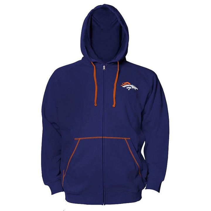 Big & Tall Denver Broncos Hoodie, Men's, Size: M Tall, Blue (navy)