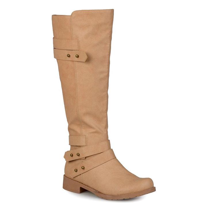 Journee Collection Lark Women's Tall Boots, Girl's, Size: 6, Beig/green (beig/khaki)