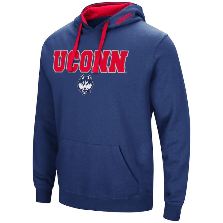 Men's Uconn Huskies Pullover Fleece Hoodie, Size: Xl, Dark Blue