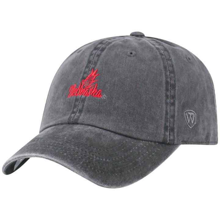 Adult Top Of The World Nebraska Cornhuskers Local Adjustable Cap, Men's, Grey (charcoal)