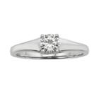 Forever Brilliant Round-cut Lab-created Moissanite Engagement Ring In 14k White Gold (1/2 Ct. T.w.), Women's, Size: 8