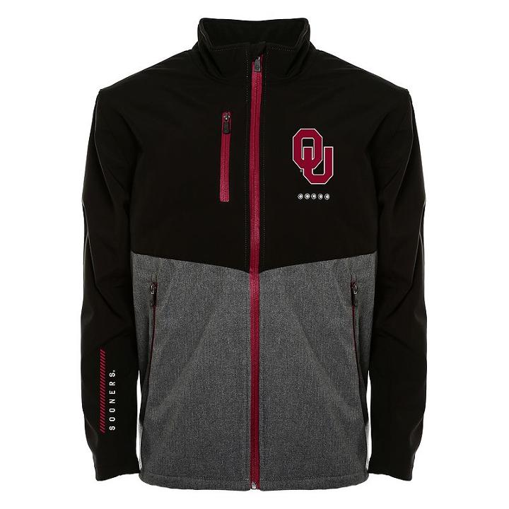 Men's Franchise Club Oklahoma Sooners Fusion Softshell Jacket, Size: Large, Black