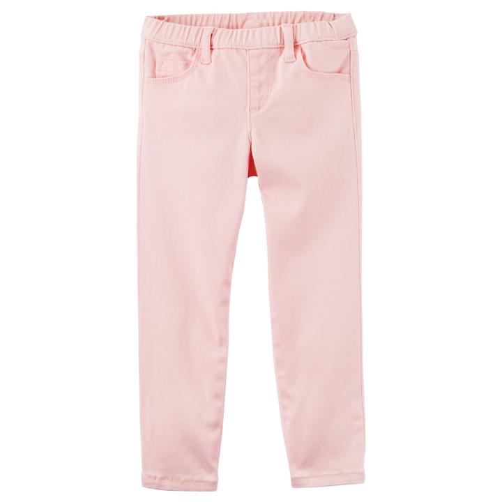 Girls 4-8 Carter's Solid Pull-on Pants, Size: 4, Light Pink