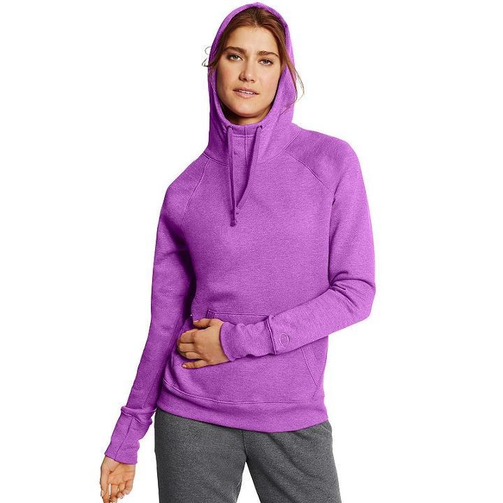 Women's Champion Fleece Hoodie, Size: Medium, Med Grey