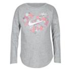 Girls 4-6x Nike Doodle Heart Graphic Tee, Size: 5, Grey