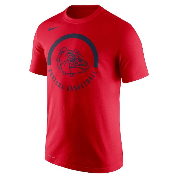 Men's Nike Gonzaga Bulldogs Basketball Tee, Size: Small, Red
