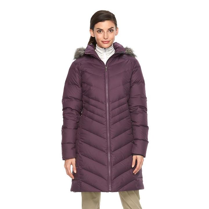 Women's Columbia Icy Heights Hooded Down Puffer Jacket, Size: Medium, Purple