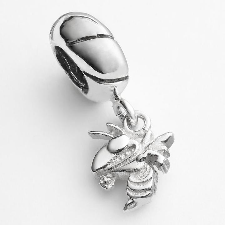 Dayna U Georgia Tech Yellow Jackets Sterling Silver Logo Charm, Women's, Grey