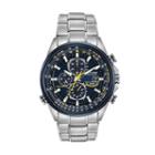 Citizen Eco-drive Men's Blue Angels World A-t Stainless Steel Atomic Flight Watch - At8020-54l, Size: Large, Grey