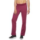 Women's Tek Gear&reg; Fleece Mid-rise Sweatpants, Size: Xl Short, Dark Red
