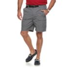 Big & Tall Croft & Barrow&reg; Outdoor Regular-fit Belted Performance Cargo Shorts, Men's, Size: 50, Dark Grey