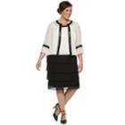 Plus Size Le Bos Tiered Dress & Jacket Set, Women's, Size: 20w T/l, White