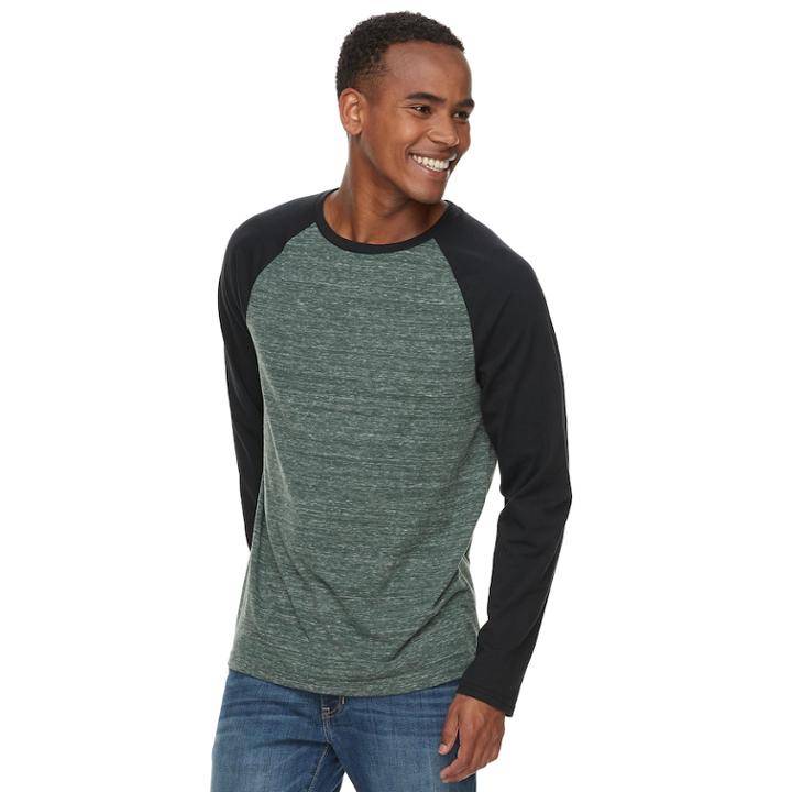 Men's Urban Pipeline&reg; Ultimate Raglan Tee, Size: Xl, Dark Green