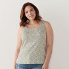 Plus Size Sonoma Goods For Life&trade; Layering Tank, Women's, Size: 1xl, Med Green